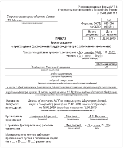 образец бланка трудовой книжки 1973 года